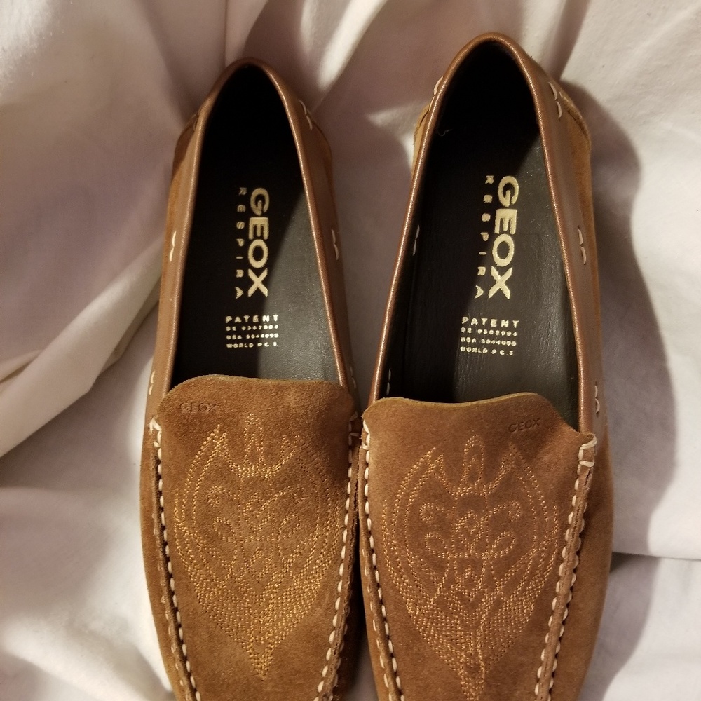 Geox Respira driving moccasin 38/7.5-8 US brown - Picture 3 of 8